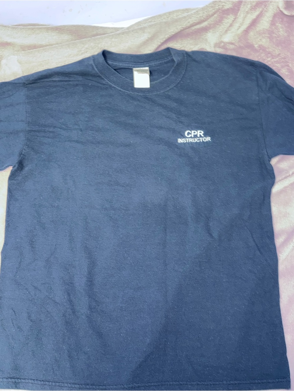 “CPR Instructor” Gildan Navy Short-Sleeve Tee